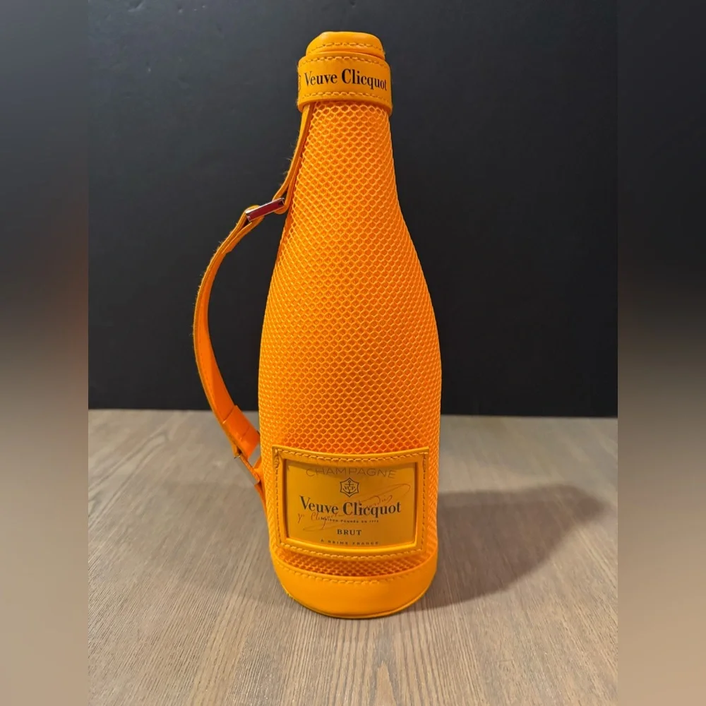 Veuve Clicquot Orange Champagne Bottle Ice Jacket Zippered Sleeve with Handle